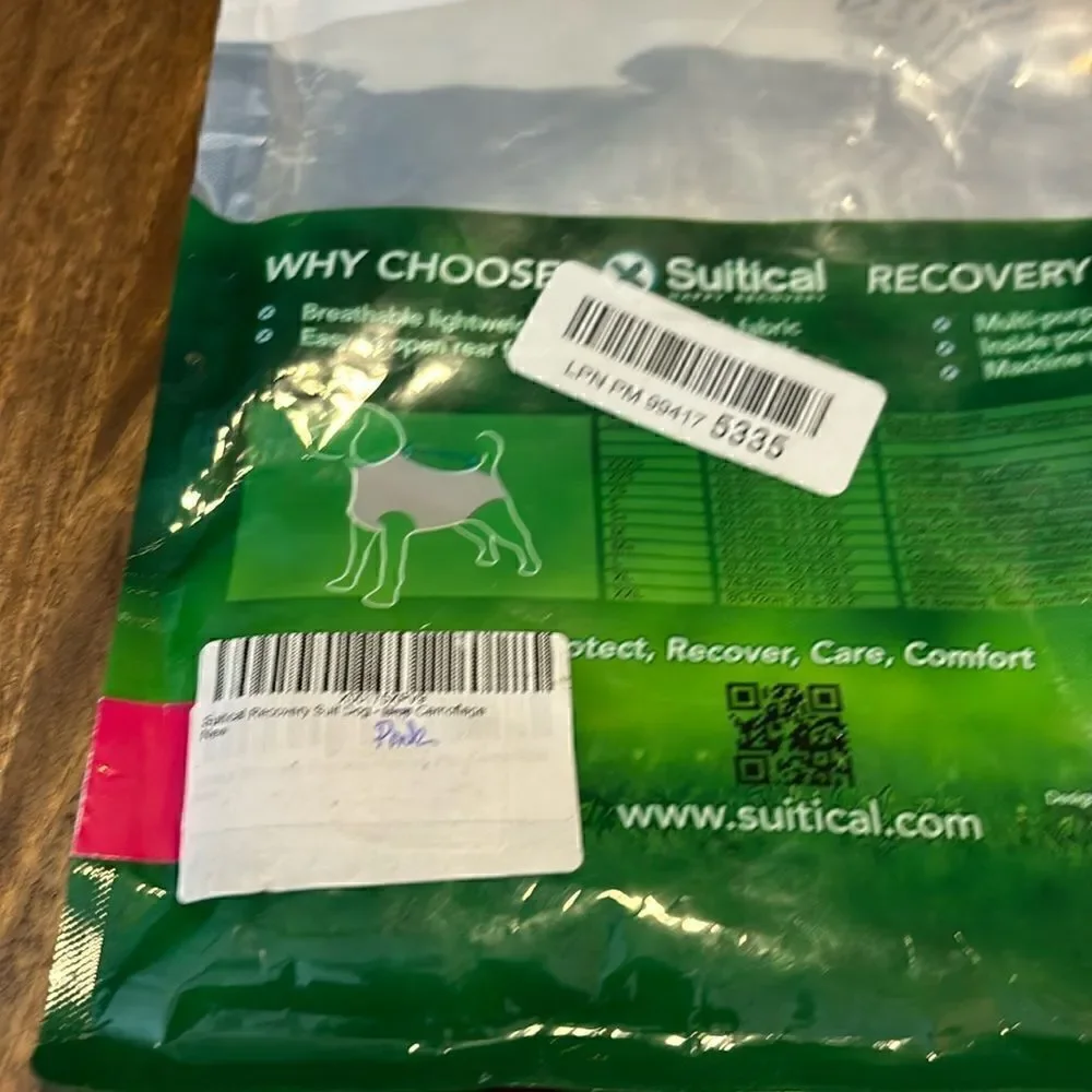 Suitical Dog Surgery Recovery Suit with Clip-Up System - pink camo